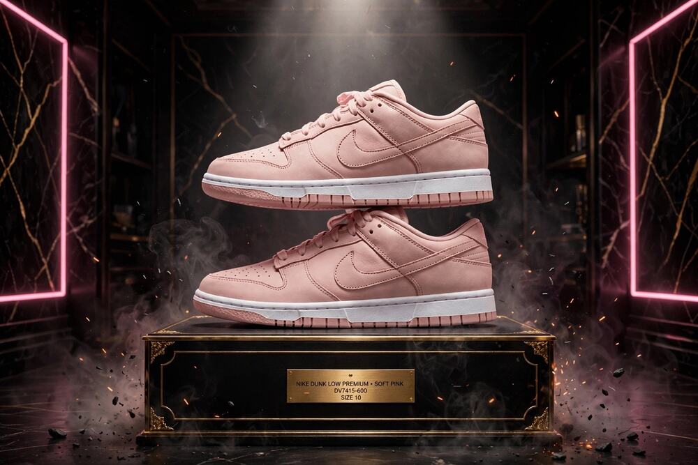 Size 10- Nike Dunk Premium Low Soft Pink W No Box
